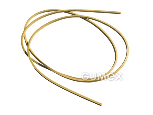 Gummifaden, 2x2mm, Länge 900mm, Gummi A560, 40°ShA, NR-SBR, -40°C/+70°C, hellbraun, 